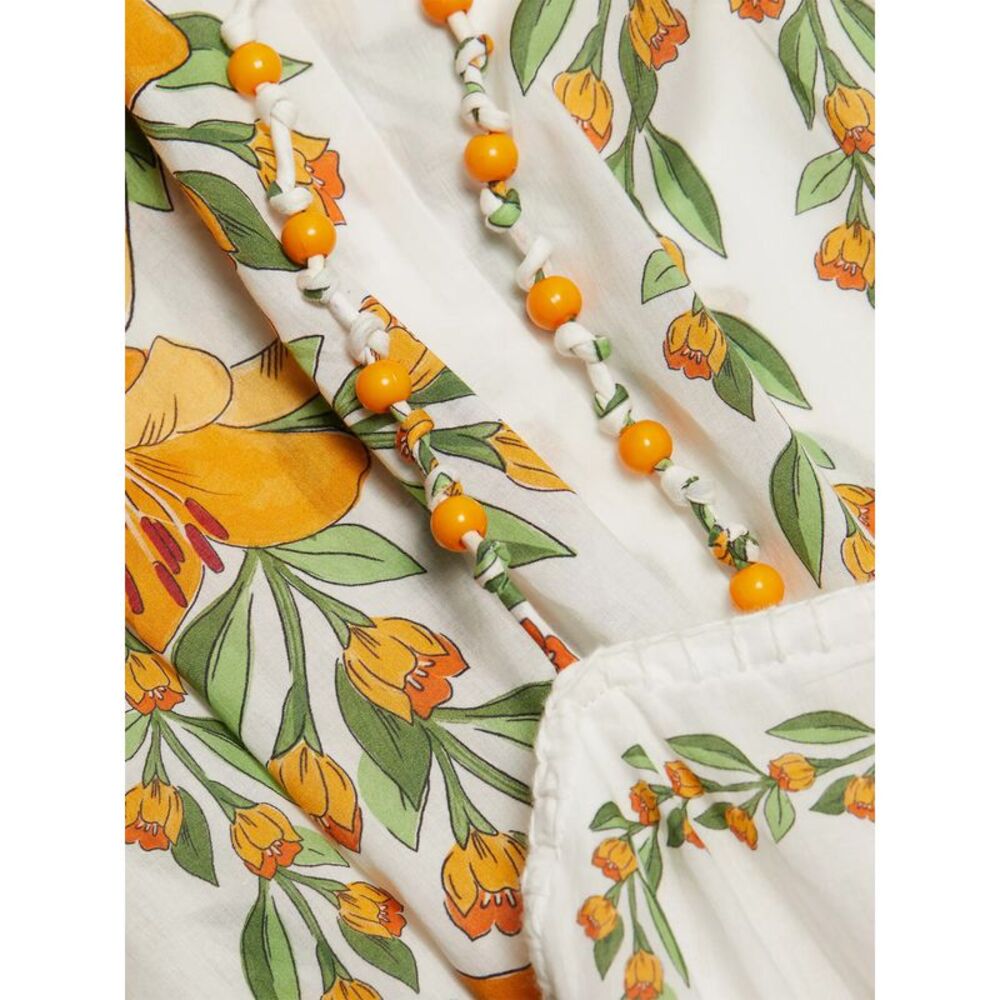 Farm Rio Womens Tropical Lightness Maxi Dress Small Off White - NWT $248 - Picture 7 of 7